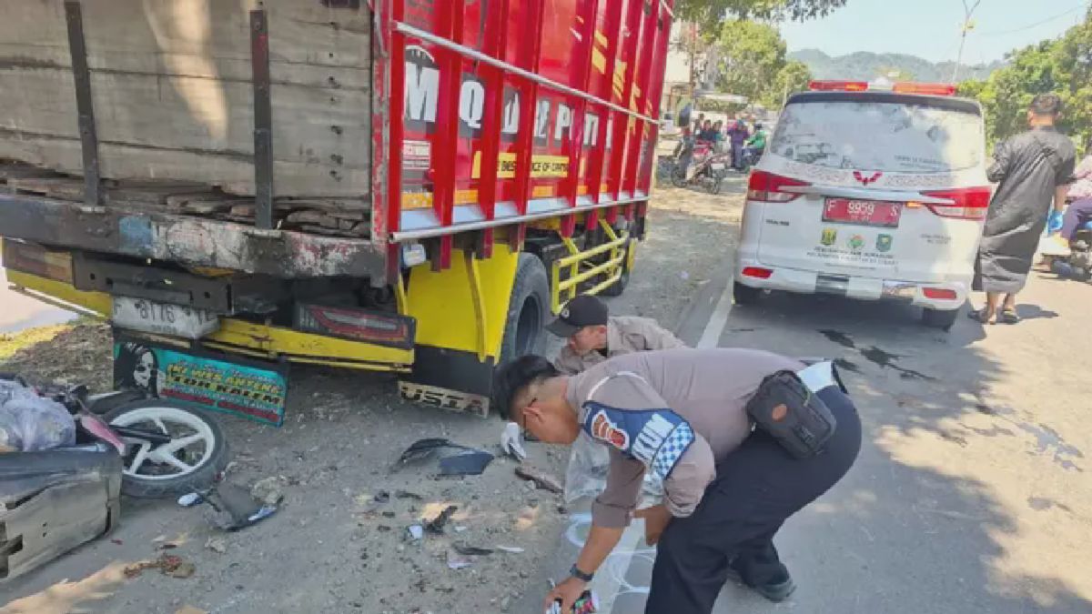 Pemotor Tewas Hantam Truk Parkir di Jalur Lingkar Sukabumi