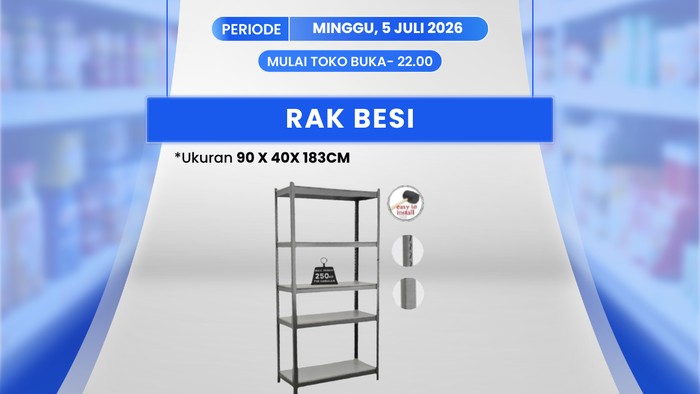 Rak Besi Banting Harga di Transmart Full Day Sale