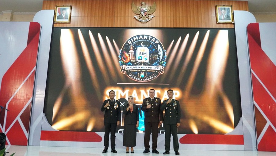 Polresta Sidoarjo Luncurkan Simantap, Warga Bisa Perpanjang SIM Malam Hari