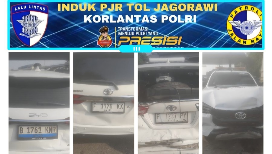 4 Mobil Kecelakaan Beruntun di Tol Jagorawi, Dipicu Sopir Telat Injak Rem