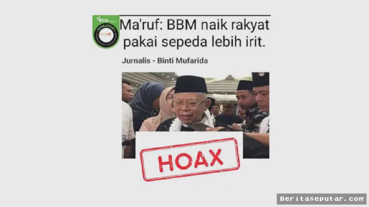 Jakarta — Ma'ruf Amin Ajak Rakyat Bersepeda di Tengah Kenaikan BBM