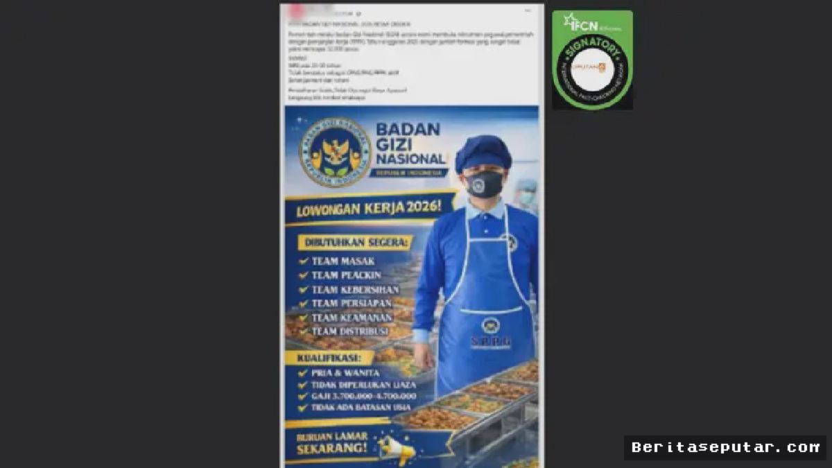 Cek Fakta Liputan6: Link Pendaftaran PPPK BGN 2026 di WhatsApp Hoax