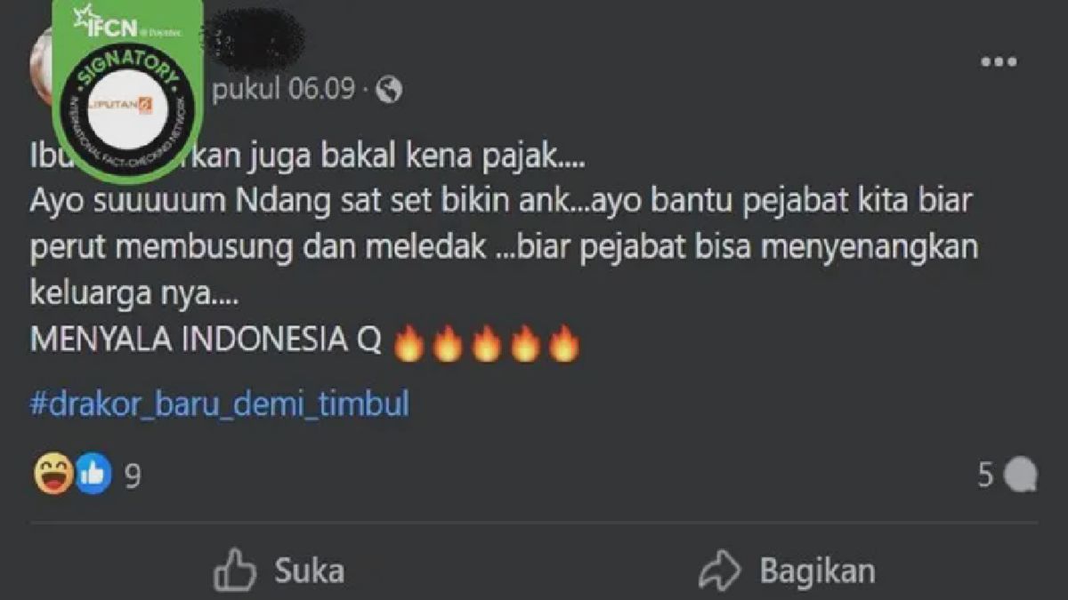 JAKARTA — Hoaks Pajak Persalinan Bikin Ibu Hamil Resah, Ini Faktanya