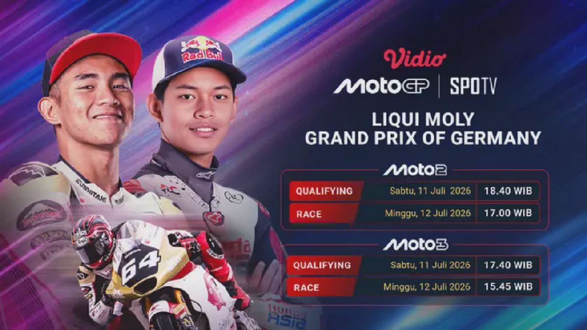 Vidio Siarkan Langsung Moto3 dan Moto2 Jerman 2026