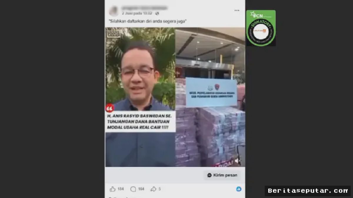 Anies Baswedan — Klaim Bantuan Modal Usaha dalam Video Terbukti Palsu