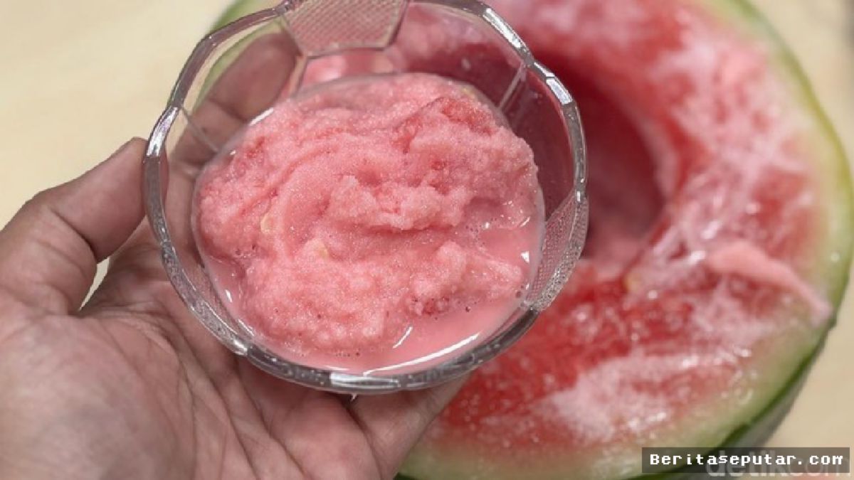 Jakarta — Es Krim Semangka Beku Viral, Lembut Tanpa Mesin