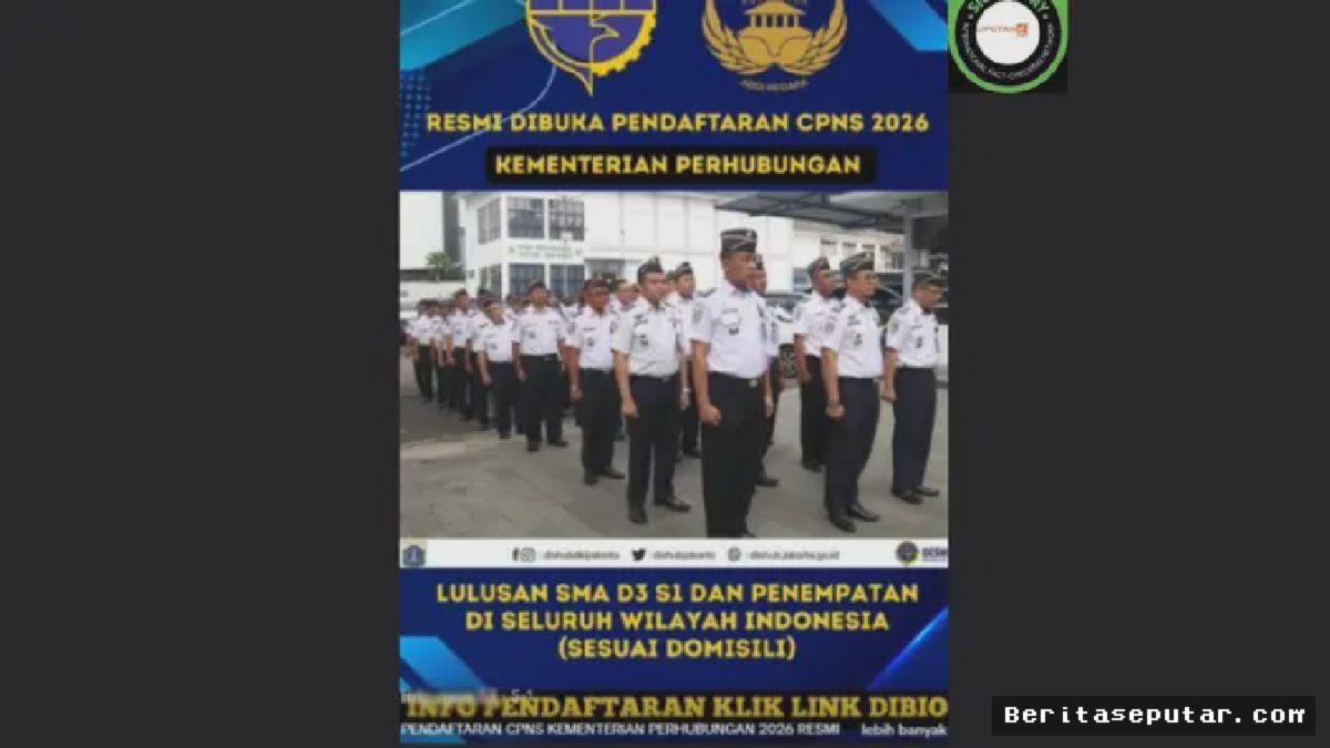 Jakarta — Link Pendaftaran CPNS Kemenhub 2026 Beredar, Cek Faktanya Hoaks