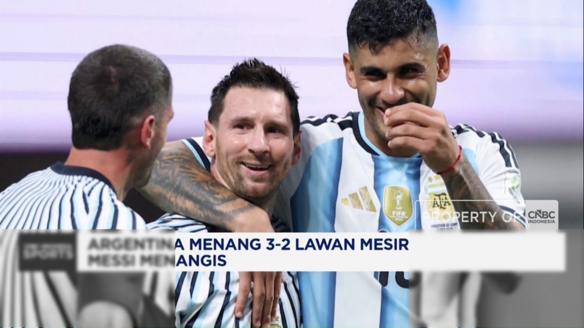 Argentina Menang Dramatis 3-2, Messi Menangis, Mesir Protes Wasit